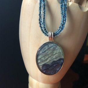 Beaded Blue Necklace